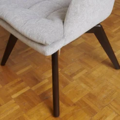 4er-Set Stuhl Soulmade Dining Stoff Tommy 1783-180 Grau Gestell Eiche Wengefarbig