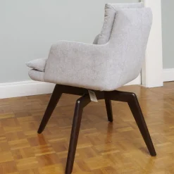 4er-Set Stuhl Soulmade Dining Stoff Tommy 1783-180 Grau Gestell Eiche Wengefarbig