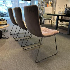 3er-Set Stuhl Stoff Seven Lilac 70 Blossom 166 Und Lavender 71 Drahtkufe Anthrazit Mit Kunststoffgleitern