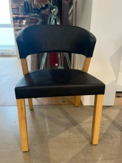 2er-Set Stuhl Xeno Leder Donna Schwarz