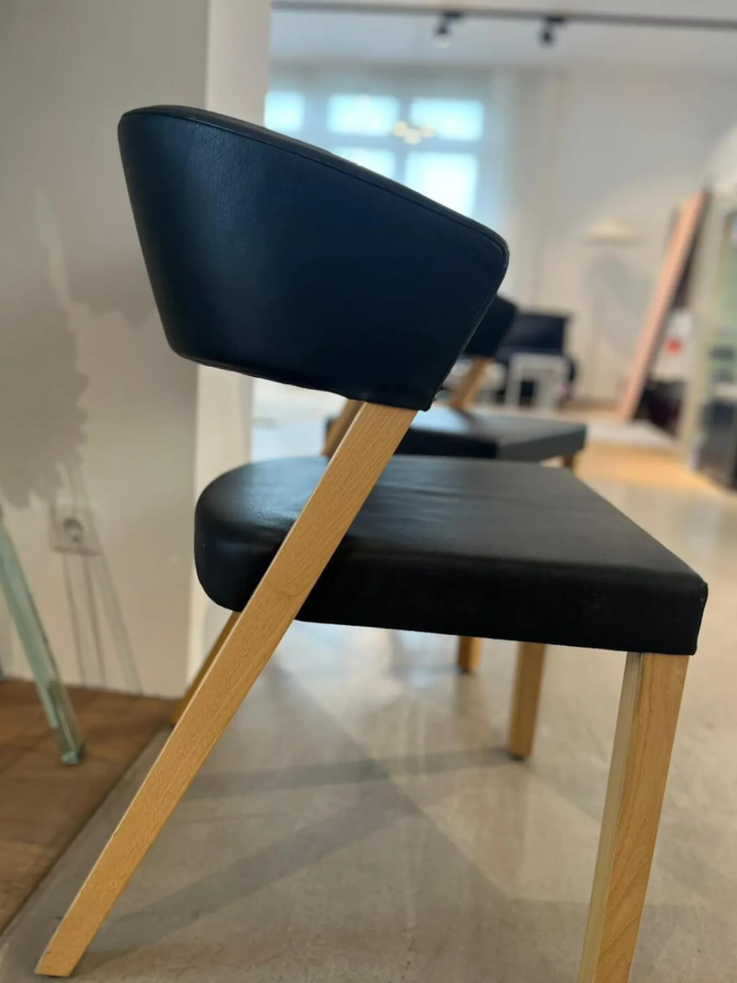 2er-Set Stuhl Xeno Leder Donna Schwarz