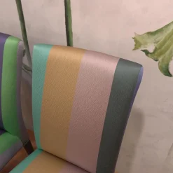 4er-Set Stuhlgruppe Lea Stoff Saarika Azure Buche Anthrazit