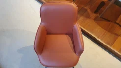 4er-Set STU-VF 671 Leder Medium Kupferbraun Gestell Eiche Gebeizt Schwarz