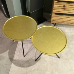 2er-Set WK866 8100062 MDF Gold Gestell Schwarz Lack