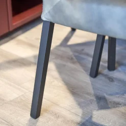 6er-Stuhl Set WK 700 Leder Dakar Classic Greystone Gestell Edelstahl Quadratrohr