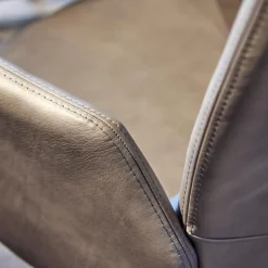 6er-Stuhl Set WK 700 Leder Dakar Classic Greystone Gestell Edelstahl Quadratrohr