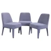 3er-Stuhlgruppe Apta Febo Stoff Licata Grau