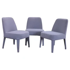 3er-Stuhlgruppe Apta Febo Stoff Licata Grau
