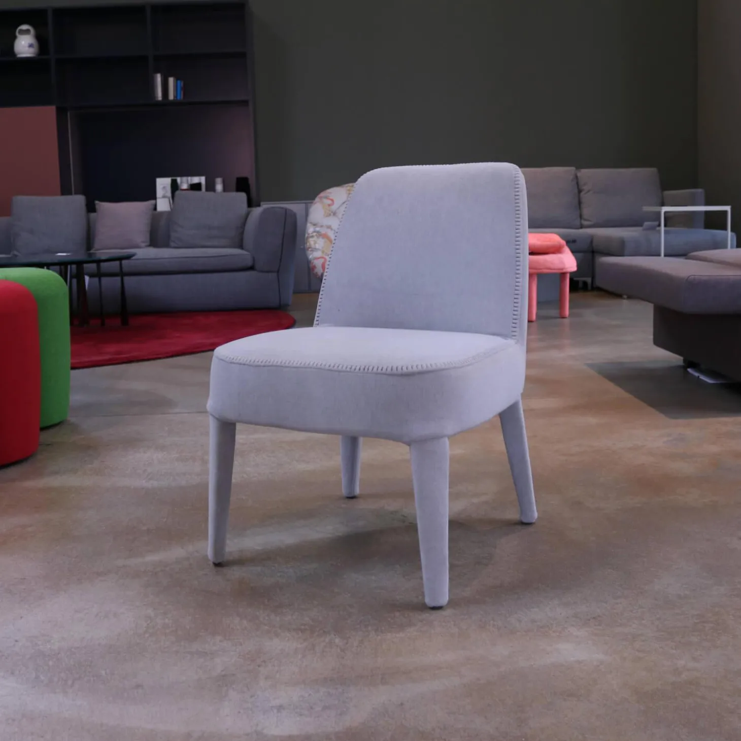 3er-Stuhlgruppe Apta Febo Stoff Licata Grau