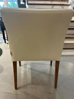 2er-Stuhl-Set Dinner Leder Comfort Offwhite Weiß