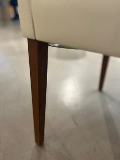 2er-Stuhl-Set Dinner Leder Comfort Offwhite Weiß