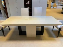 6er-Stuhlset Ouvertüre Stoff Creme Matt Füße Schwarz Lackiert