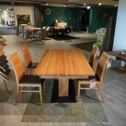 Essgruppe Casera Tisch Mit 4 Stühlen Leder Colarado Dunkelbraun