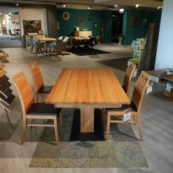 Essgruppe Casera Tisch Mit 4 Stühlen Leder Colarado Dunkelbraun