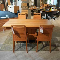 Essgruppe Casera Tisch Mit 4 Stühlen Leder Colarado Dunkelbraun