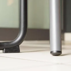 Essgruppe Denia Platte Belattung Teak Gestell Grau-Metallic Inklusive 2 Sessel Sosta Bespannung Batyline Anthrazit