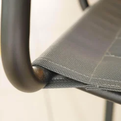 Essgruppe Denia Platte Belattung Teak Gestell Grau-Metallic Inklusive 2 Sessel Sosta Bespannung Batyline Anthrazit