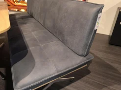 Essgruppe Dining System Leder A India Omega Grau Und Leder A India Chili Rot Tisch Wildeiche Bianco Furniert Fuß Metall