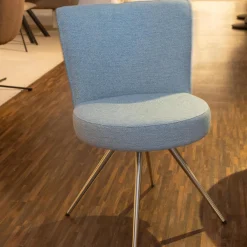 Essgruppe Esstisch Mio LS 010417 Platte Keramik Basalto Grau Gestell Edellstahloptik Mit 6 Stühlen Leva Bezug Soff Alicante Türkis