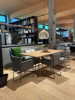 Essgruppe Jess Design Tisch Charles Eiche mit Bank und 4 Stühlen