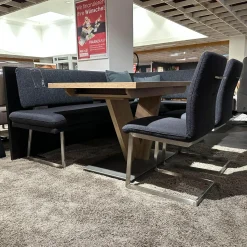 Essgruppe Kubic 4511 Platte Arsian Eiche Nachbildung Stoff 2250 58 Marine Blau Inklusive 2 Kissen