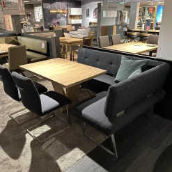 Essgruppe Kubic 4511 Platte Arsian Eiche Nachbildung Stoff 2250 58 Marine Blau Inklusive 2 Kissen