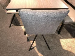 Essgruppe Malta 100 Stoff Wizard 07 Mittelgrau Grau Und Sigma 23 Grau Gestell Metall Schwarz Tisch Oak Grau