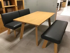 Essgruppe Modell Homebanking 800 Kernbuche Natur mit Bank und Hocker