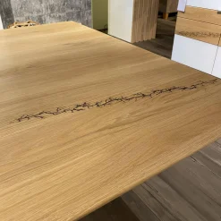 Essgruppe Signatura In Rustikal Asteiche Bianco Polsterbezug Grau Blau Mit 3 Stühlen Milo