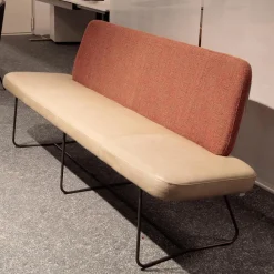 Essgruppe Skyler Bezug Leder Rancho 2 Stone Beige Gestell Lack Feinstruktur Anthrazit