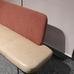 Essgruppe Skyler Bezug Leder Rancho 2 Stone Beige Gestell Lack Feinstruktur Anthrazit