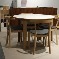 Essgruppe SM 11 Und SM 52 Eiche Weiß Geölt Stoff Remix Sg2 163 Grau