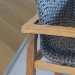 Essgruppe Teak Tischplatte Dektron Farbe Lava Anthrazit