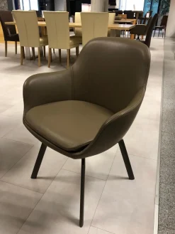 Essgruppe Terso Esstisch Nussbaum Rustikal Massiv 3 Stuhlsessel 1 Bank Leder Colorado Pistazie