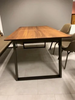 Essgruppe Terso Esstisch Nussbaum Rustikal Massiv 3 Stuhlsessel 1 Bank Leder Colorado Pistazie