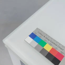 Essgruppe Tisch Chat Lack Weiß Glas Weiß Ausziehbar mit 4 Stühlen Weiß