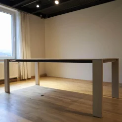 Esstisch 3300 10 Kara Eiche 940 Kreideweiss Lackiert Maserung Quer