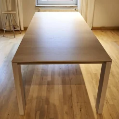 Esstisch 3300 10 Kara Eiche 940 Kreideweiss Lackiert Maserung Quer