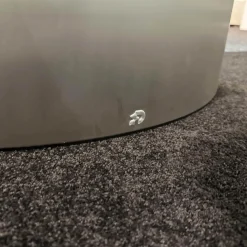 Esstisch 1224 Adler II Stein Bootsförmig PG 2 Grigio Beola Sockel Edelstahl Oval Tischplatte Ausziehbar