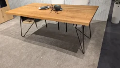 Esstisch 41120 Gunnar Platte Wildeiche Gehackt Gestell Und Füße Metall 056 Bronze Schwarz Ohne Deko Ohne Stühle