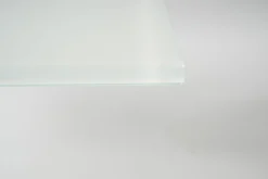 Esstisch 1010 Lift IV Satiniertes Weissglas Bodenplatte Matt-Chrom