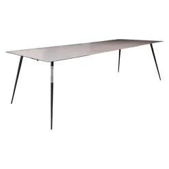 Esstisch Spillo Platte Portland Grau Gestell Schwarz