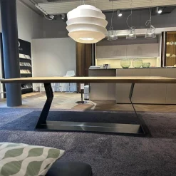 Esstisch Bedrock Massivholz Eiche Geölt Gestell Eisen Lackiert Schwarz