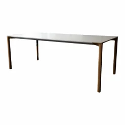 Esstisch Boiacca Platte Weiß Lackiert Gestell Eiche Hell