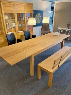 Esstisch Dacapo Kernbuche Massiv Natur Geölt Mit Klappeinlage Inklusive Sitzbank