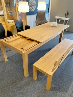 Esstisch Dacapo Kernbuche Massiv Natur Geölt Mit Klappeinlage Inklusive Sitzbank