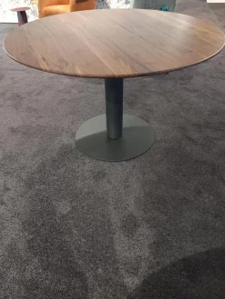 Esstisch Domino Platte Nussbaum Massiv Tischfuß Schwarz