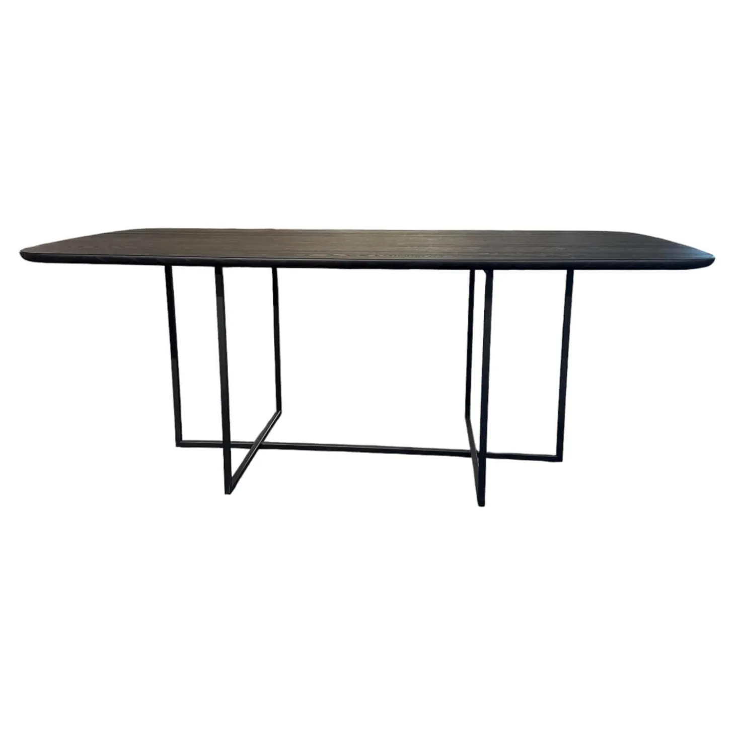 Esstisch Eiche Blackbird Schwarz Mit Abgerundeten Ecken