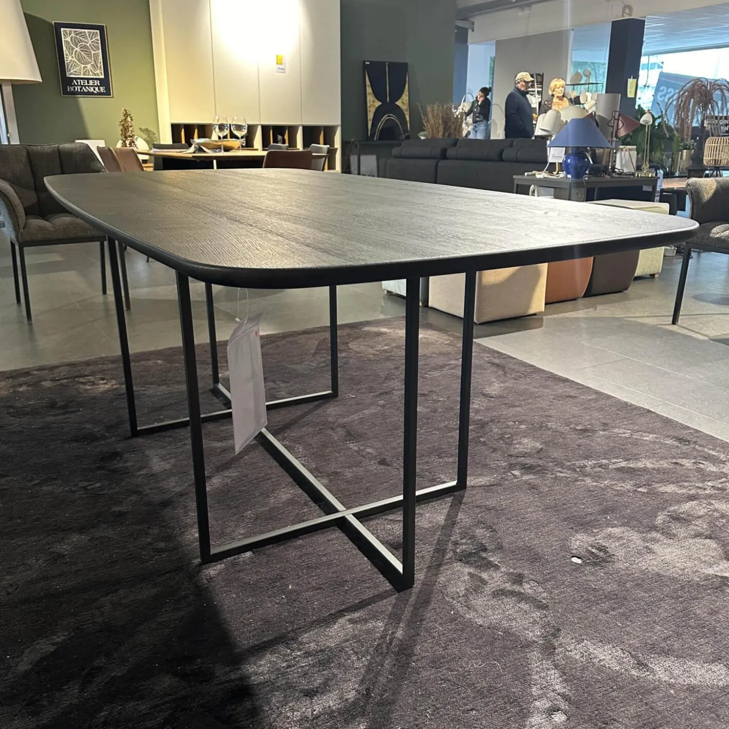 Esstisch Eiche Blackbird Schwarz Mit Abgerundeten Ecken