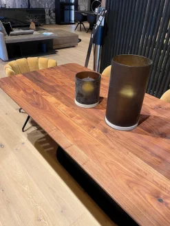 Esstisch Gaia Platte Nussbaum Massiv Natur Geölt